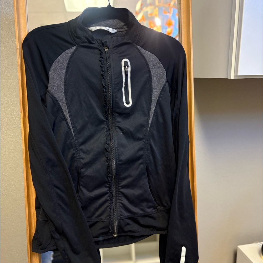 Athleta Women's Black and Gray Jacket-Size S